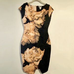Bar III Black Floral Shift Dress